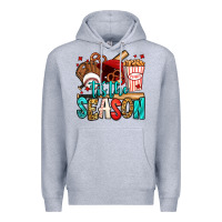 Heather Grey 'tis the season baseball game Premium Hoodie - Jasminsmagicworld