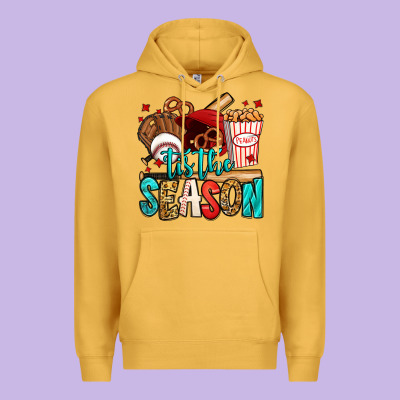 'tis The Season Baseball Game Premium Hoodie Designed By Jasminsmagicworld