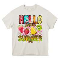 Cream Hello Sweet Summer Time Heavy Core Tee - CowhideDigitalArt