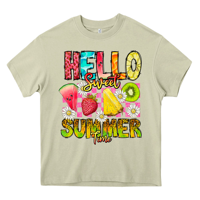 Hello Sweet Summer Time Heavy Core Tee by CowhideDigitalArt | Teevron