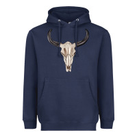 Navy western bull skull tbw Heavyweight Hoodie - texasbilliewilder