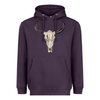 Plum western bull skull tbw Heavyweight Hoodie - texasbilliewilder