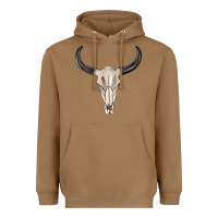 Toasted Coconut western bull skull tbw Heavyweight Hoodie - texasbilliewilder