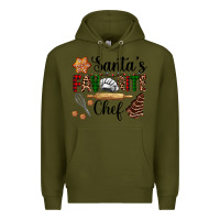 Army Green santa's favorite chef Premium Hoodie - AdoDesignShop