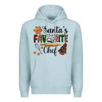 Blue Mist santa's favorite chef Premium Hoodie - AdoDesignShop