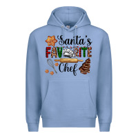 Colony Blue santa's favorite chef Premium Hoodie - AdoDesignShop