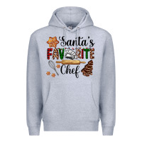 Heather Grey santa's favorite chef Premium Hoodie - AdoDesignShop