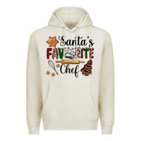 Oatmeal Heather santa's favorite chef Premium Hoodie - AdoDesignShop