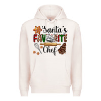 Pale Pink santa's favorite chef Premium Hoodie - AdoDesignShop
