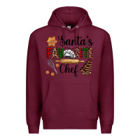 Burgundy santa's favorite chef Premium Hoodie - AdoDesignShop