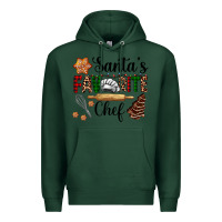 Sports Green santa's favorite chef Premium Hoodie - AdoDesignShop