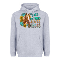 Heather Grey western just a girl who loves horses Heavyweight Hoodie - texasbilliewilder