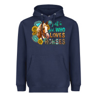 Navy western just a girl who loves horses Heavyweight Hoodie - texasbilliewilder