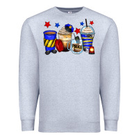 Heather Grey police coffee cups Premium Sweatshirt - Zillion Design Studio