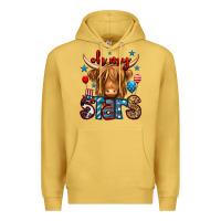 Antique Gold oh my stars 4th of july shaggy cow Premium Hoodie - Jasminsmagicworld
