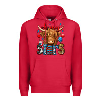 Cardinal oh my stars 4th of july shaggy cow Premium Hoodie - Jasminsmagicworld