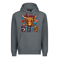 Rock oh my stars 4th of july shaggy cow Premium Hoodie - Jasminsmagicworld