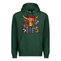 Sports Green oh my stars 4th of july shaggy cow Premium Hoodie - Jasminsmagicworld