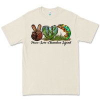 Bone Peace Love Chameleon Lizard Premium Tee - LillyAllenDesigns