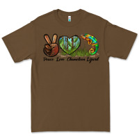 Cacao Peace Love Chameleon Lizard Premium Tee - LillyAllenDesigns