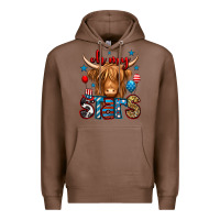 Chestnut oh my stars 4th of july shaggy cow Premium Hoodie - Jasminsmagicworld