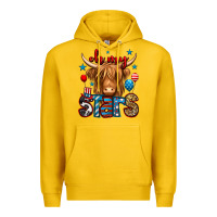 Lemon oh my stars 4th of july shaggy cow Premium Hoodie - Jasminsmagicworld