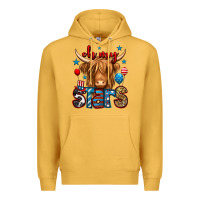Mustard oh my stars 4th of july shaggy cow Premium Hoodie - Jasminsmagicworld