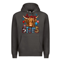 Smoke oh my stars 4th of july shaggy cow Premium Hoodie - Jasminsmagicworld