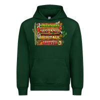 Forest Green national hispanic heritage month with background Urban Hoodie - BundleAndBundleShop