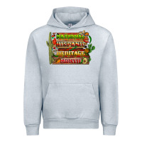 Heather Grey national hispanic heritage month with background Urban Hoodie - BundleAndBundleShop