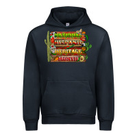 Navy national hispanic heritage month with background Urban Hoodie - BundleAndBundleShop