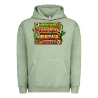 Pigment Oil Green national hispanic heritage month with background Urban Hoodie - BundleAndBundleShop