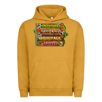 Pigment Peanut Butter national hispanic heritage month with background Urban Hoodie - BundleAndBundleShop