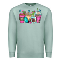 Seafoam mother's day coffee cups Premium Sweatshirt - Zillion Design Studio