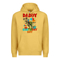 Antique Gold daddy of the birthday boy t rex Premium Hoodie - Artiststas