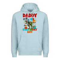 Blue Mist daddy of the birthday boy t rex Premium Hoodie - Artiststas