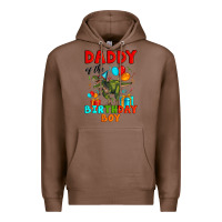 Chestnut daddy of the birthday boy t rex Premium Hoodie - Artiststas