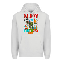 Dove Grey daddy of the birthday boy t rex Premium Hoodie - Artiststas