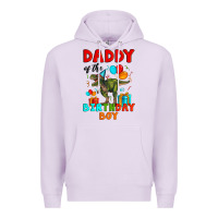 Lilac daddy of the birthday boy t rex Premium Hoodie - Artiststas