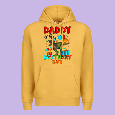 Daddy Of The Birthday Boy T Rex Premium Hoodie Designed By Artiststas