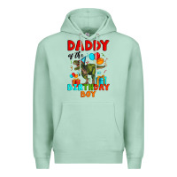 Seafoam daddy of the birthday boy t rex Premium Hoodie - Artiststas