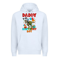 White daddy of the birthday boy t rex Premium Hoodie - Artiststas