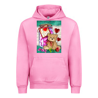 Fuchsia Pink candy jar with bear  air Urban Hoodie - AdoDesignShop