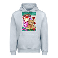 Heather Grey candy jar with bear  air Urban Hoodie - AdoDesignShop