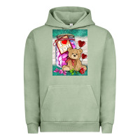 Pigment Oil Green candy jar with bear  air Urban Hoodie - AdoDesignShop