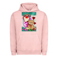 Pigment Salmon candy jar with bear  air Urban Hoodie - AdoDesignShop