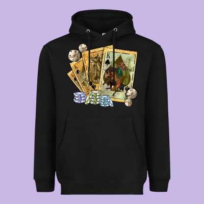 Western Rodeo Playing Cards Tbw Heavyweight Hoodie Designed By Texasbilliewilder