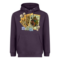 Plum western rodeo playing cards tbw Heavyweight Hoodie - texasbilliewilder