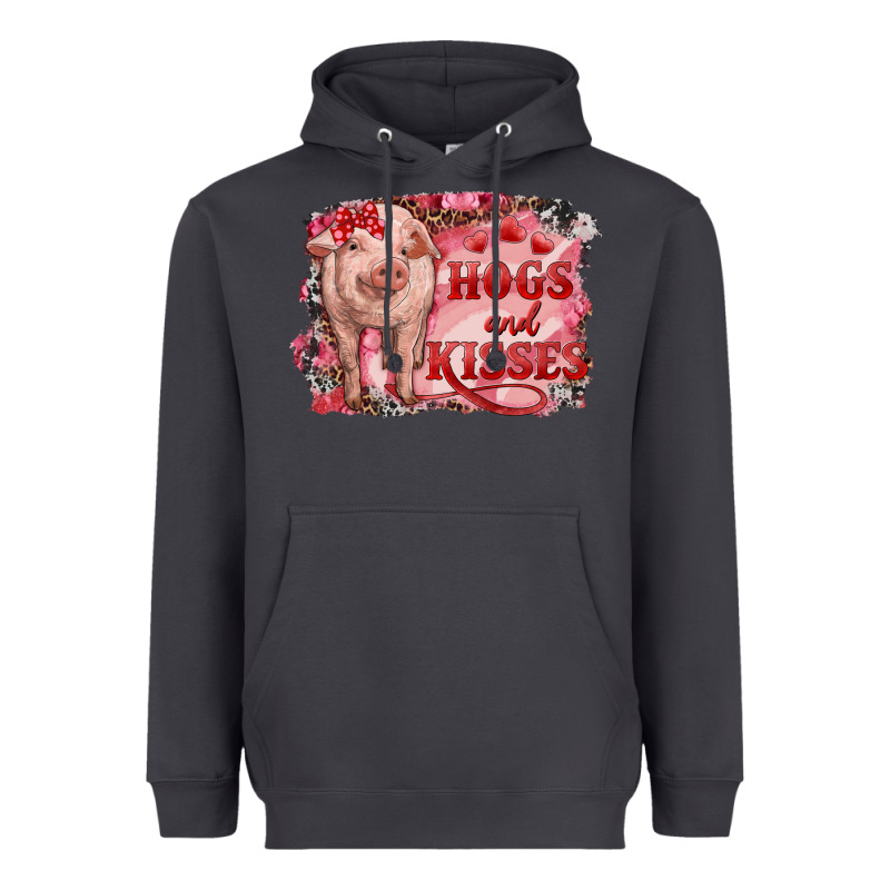 Valentines Day Pig Hogs And Kisses Heavyweight Hoodie by RanaPortraitStore | Teevron