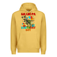 Antique Gold grandpa of the birthday boy t rex Premium Hoodie - Artiststas